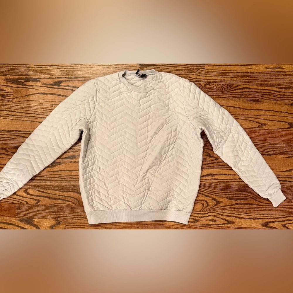 Asos quilted textured crewneck sweatshirt